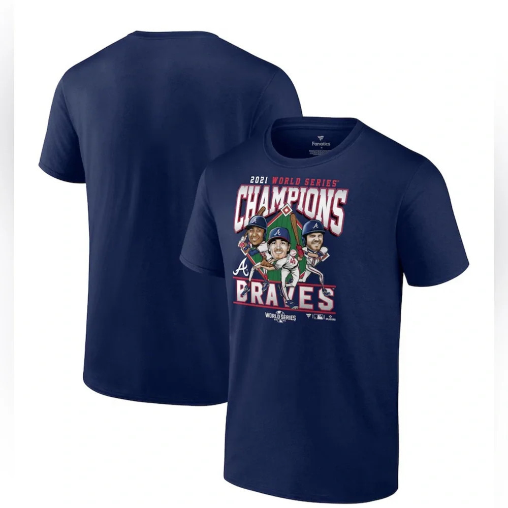 ATL Braves Fanatics 2021 World Series Champions Franchise Guys T-Shirt - Youth